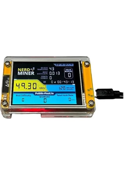 Nerdminer V2 2 8 Inç Ekran Btc Solo Piyango Madenci Kripto Bitcoin Madencilik Makinesi (Yurt Dışından)