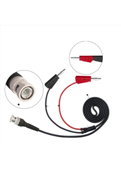 4x P1009 Bnc Ila Çift 4mm Istiflenebilir Muz Fiş Testi Kurşun Prob Osiloskop Sinyal Jeneratörü Için Bnc Kablosu 120CM (Yurt Dışından) modelleri