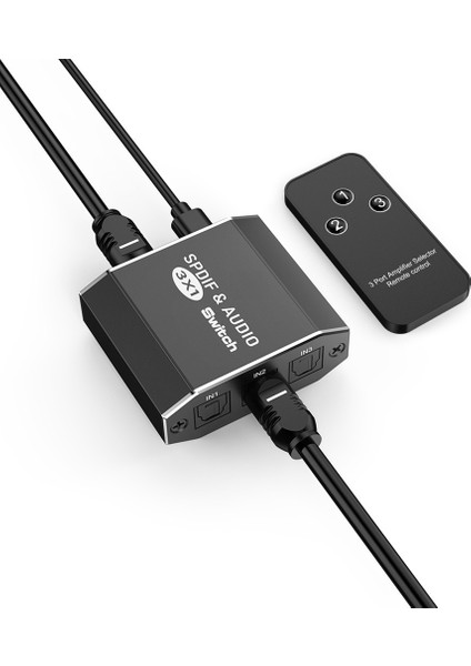 Spdıf Toslink Anahtarlayıcı 3 1 Out Dijital Optik Audio Splitter Seçici Seçici Anahtar 3x1 Ir Kontrol Desteği Dts Ac3 (Yurt Dışından) fiyatları