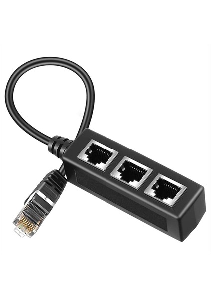 RJ45 Ethernet Splitter Adaptörü Ethernet Splitter 1 Ila 3 Ev Ofis Okul Ağının Genişletilmesi Için (Yurt Dışından)