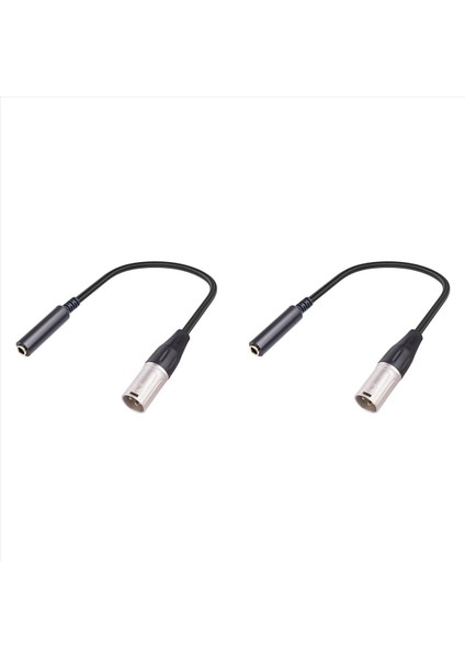 2x Xlr Erkek - 1/4 Inç Dişi Kablo 3 Pin Erkek - 6 35MM Soket Ses Kablosu Xlr Erkek (Yurt Dışından)
