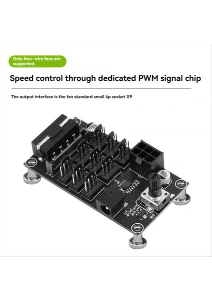 Bilgisayar Şasi Pwm Şiddetli Fan Hız Kontrolörü 9 Yolu 12V Pwm 4pin Yüksek Güçlü Fan Hub Kontrolör Fan Valisi (Yurt Dışından) modelleri