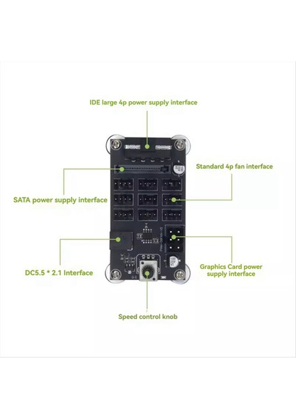 Bilgisayar Şasi Pwm Şiddetli Fan Hız Kontrolörü 9 Yolu 12V Pwm 4pin Yüksek Güçlü Fan Hub Kontrolör Fan Valisi (Yurt Dışından) fırsatları