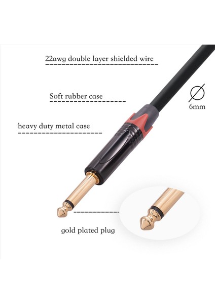 2x Çift 6 35MM 1/4 In Xlr Erkek Y Ayırıcı Kablosu 3pin Xlr Erkek Ila Çift 6 35MM Fiş Ses Mikrofon Kablosu 3 3 Feet (Yurt Dışından) modelleri