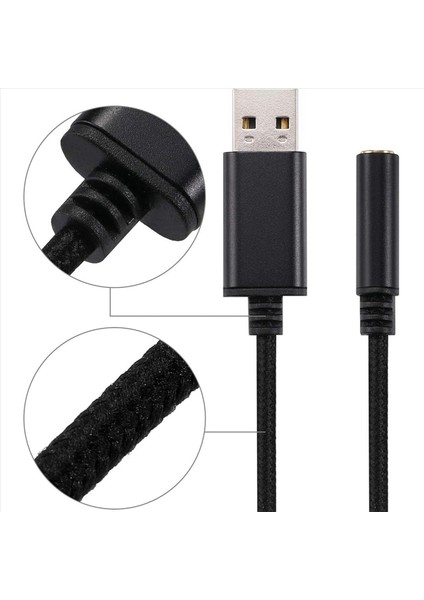 4x USB Ila 3 5mm Kulaklık Jakı Ses Bağdaştırıcısı Pc Için Ps4 Için Pc Dizüstü Bilgisayar Için Harici Stereo Ses Kartı Mac Vb Için (0 6 Feet) (Yurt Dışından) fırsatları