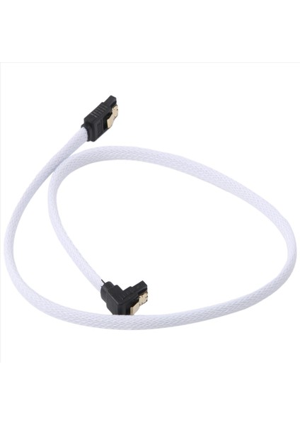 50CM Sata 3 0 Iıı Sata3 7pın Veri Kablosu Diğer Açı 6gb/s SSD Kabloları HDD Sabit Disk Veri Kablosu Naylonlu (Beyaz) (Yurt Dışından) fiyatları