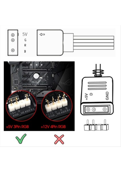 2pcs Argb Ayırıcı Kablosu 1 Ila 4 Kadın Ila Dişi 5V 3 Pin Adreslenebilir Rgb Ayırıcı Uzantı Kablosu Argb LED Senkronizasyon Kablosu (Yurt Dışından) fırsatları