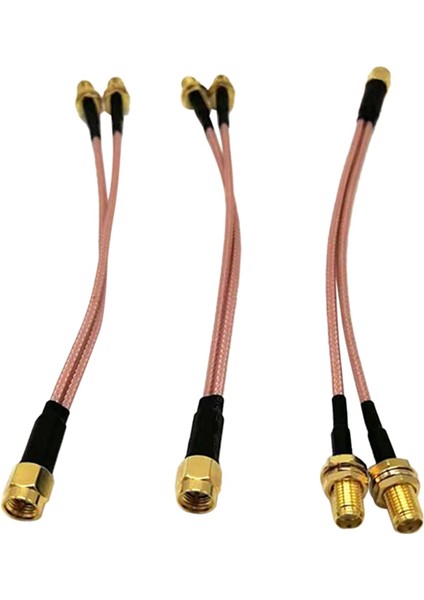 3 Pack Radyo Frekansı Koaksiyel Bağlantı Kablosu Sma Splitter Kablosu Sma Erkek To Dual Sma Kadın Koaksiyel Kablosu (Yurt Dışından)