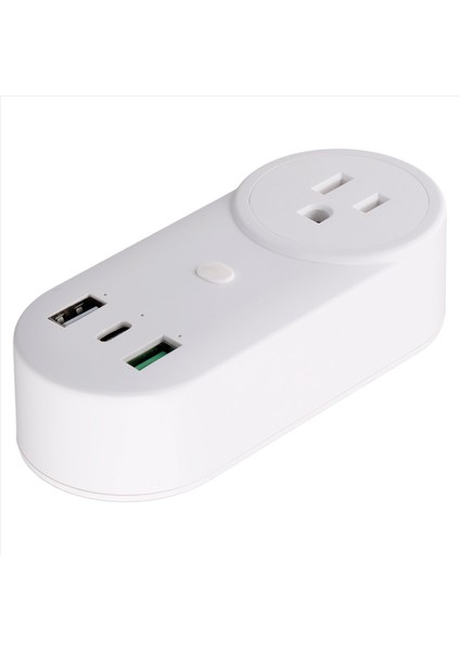 Akıllı Soket Wifi Fiş 16A 2 Delikli Usb+Tip-C Çıkışları 65W Uzaktan Kumanda Uyumlu Alexa Abd Fişi (Yurt Dışından) fiyatları