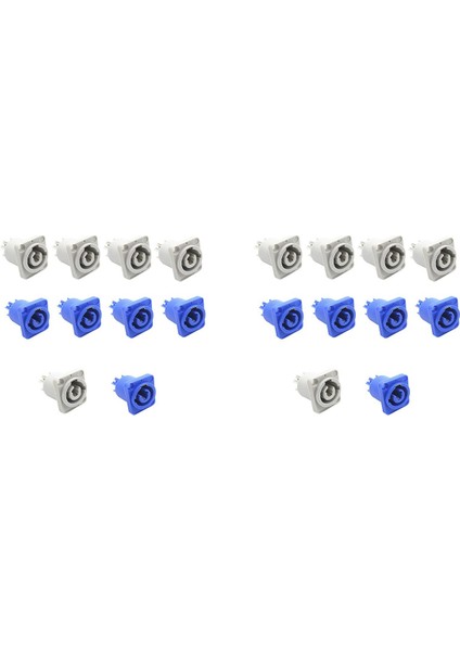 20PCS 3 Pin 20A 250V Ac Powercon Konektörü Soketi NAC3MPA-1 NAC3MPB-1 Çıkış Konnter Mavi ve Gri Beyaz (Yurt Dışından)