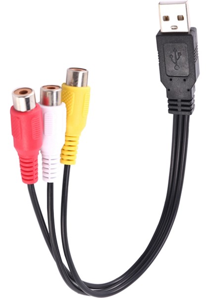 Hdtv Tv Televizyon Kablosu Için 3 Rca Dişi Adaptör Ses Dönüştürücü Video Av A/v Kablosu 2 Adet USB Erkek Fişi (Yurt Dışından) modelleri