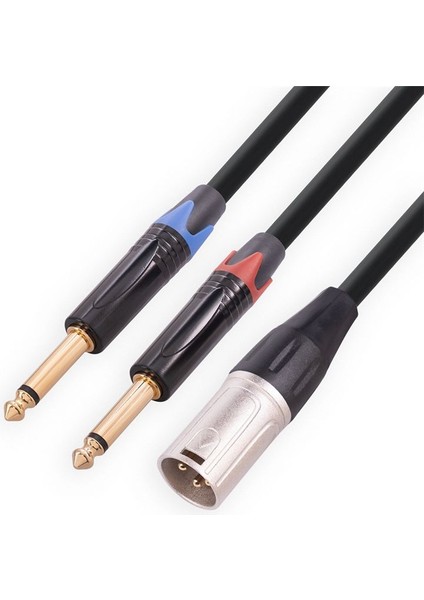 Çift 6 35MM 1/4 In Xlr Erkek Y Ayırıcı Kablosu 3pin Xlr Erkek Ila Çift 6 35MM Fiş Ses Mikrofon Kablosu 3 3 Feet/1metre (Yurt Dışından) fiyatları