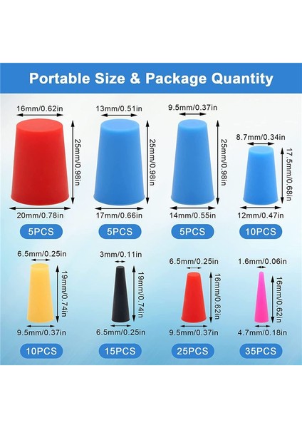 110PCS Silikon Kauçuk Konik Fiş Delik Fişleri Için Yüksek Sıcaklık Dayanıklı Kauçuk Durdurucular Püskürtme Püskürtme (Yurt Dışından) indirimleri