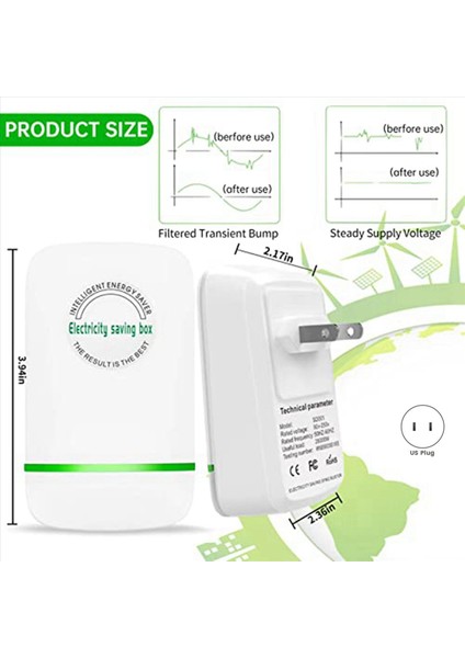 Watt Enerji Tasarrufu&#39 Nu Durdur Power Tasarrufu Wattsave Watt Enerji Tasarruf Cihazını Durdurun Watt Housesholde Durdur - Us Plug (16 Paket) (Yurt Dışından) fırsatları