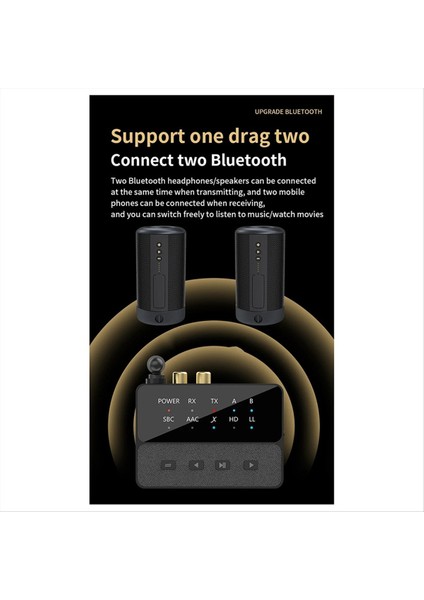 2 Arada Bluetooth 5 3 Audio Verici Alıcı Hd Düşük Gecikme 3 5mm Aux Kablosuz Adaptörü Tv Pc Otomobil Hoparlörü (Yurt Dışından) fırsatları