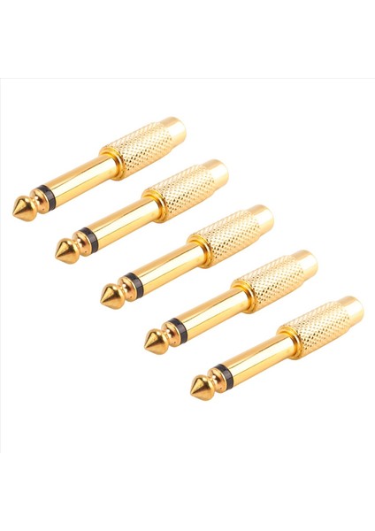 5x Altın Kaplama 6 35MM 1/4 Inç Erkek Mono Fiş Rca Kadın 6 5mm Jack Audio Stereo Adaptör Bağlantı Tap Ts Dönüştürücü Ses Mikseri (Yurt Dışından) fiyatları