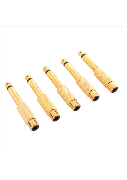 5x Altın Kaplama 6 35MM 1/4 Inç Erkek Mono Fiş Rca Kadın 6 5mm Jack Audio Stereo Adaptör Bağlantı Tap Ts Dönüştürücü Ses Mikseri (Yurt Dışından) fırsatları