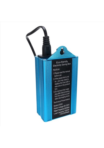 2x Akıllı Güç Tasarrufu Enerji Tasarruf Cihazları Akıllı Güç Faktörü Koruyucu Elektrik Tasarruf Kutusu 100KW Mavi Us Fiş (Yurt Dışından) fırsatları