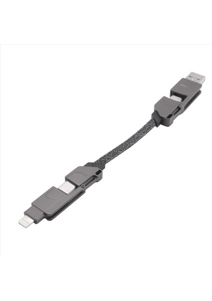 2x 6in1 iPhone 27W Için Çok Fonksiyonlu Hızlı Şarj Kablosu Anahtarlık Pd Android Type-C 100W Şarj Veri Kablosu A (Yurt Dışından) fiyatları