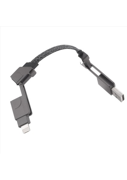 2x 6in1 iPhone 27W Için Çok Fonksiyonlu Hızlı Şarj Kablosu Anahtarlık Pd Android Type-C 100W Şarj Veri Kablosu A (Yurt Dışından) modelleri