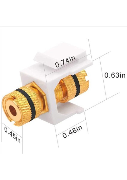 Hoparlör Post -In Muz Keystone Jack - Beyaz 30 Adet (Yurt Dışından) modelleri