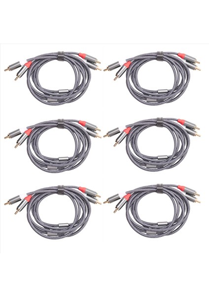 6x Rca Stereo Kablo [6ft/1 8m Çift Korumalı Altın Kaplama] 2rca Erkek Ila 2rca Erkek Stereo Ses Kablosu Ev Sineması Için (Yurt Dışından)