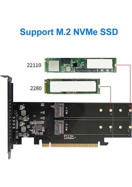 Pcıe - M2 Adaptör Kartı Pcıe X16 4 Port M2 Nvme M Anahtar SSD Kartı Pcı Express Genişletme Kartı Ispir Sebzeli (Yurt Dışından) fırsatları