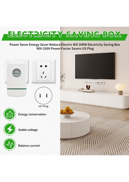 Güç Tasarrufu Enerji Tasarrufu Elektrikli Fatura Azaltma 30KW Elektrik Tasarruf Kutusu 90V-250V Güç Faktörü Koruyucular Abd Fişi (3 Paket) (Yurt Dışından) fırsatları