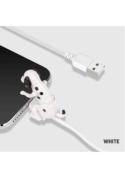 2x Type-C Fast Charger Kablosu Komik Kamarlı Köpek Akıllı Telefon Kablo Şarj Cihazı 1 2m Şarj Kablosu USB Hızlı Şarj Beyaz (Yurt Dışından) modelleri