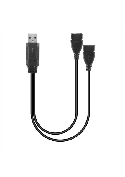USB 2 0 Erkek Ila 2 Çift USB Dişi Jack Y Splitter Hub Güç Kablosu Adaptör Kablosu (Yurt Dışından)