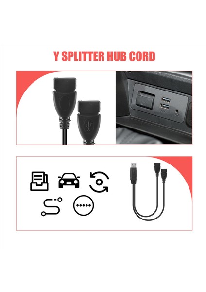 USB 2 0 Erkek Ila 2 Çift USB Dişi Jack Y Splitter Hub Güç Kablosu Adaptör Kablosu (Yurt Dışından) fırsatları