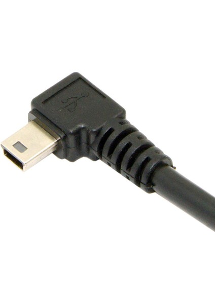 1 8m Mini USB B Tip 5pin Erkek 90 Derece Sol Açılı USB 2 0 Erkek Veri Kablosu Siyah Renk (Yurt Dışından) indirimleri