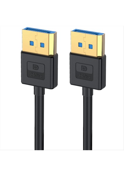 3 3ft Ekran Bağlantı Noktası 1 4 Uzantı Kablosu 90 Derece Dp 8K60Hz 4K144Hz Dizüstü Bilgisayar Pc Monitörü Için Video Ses Kablosu Düz Kafa (Yurt Dışından)