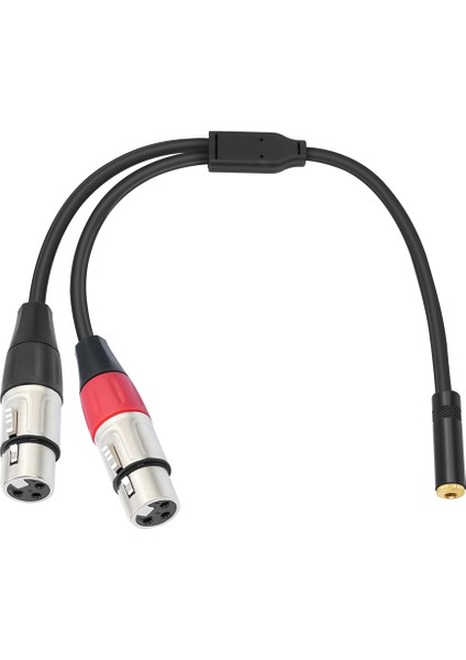 Hoparlör Mikseri Için Çift Xlr Ila 1/8 Dişi Adaptör Dengeli Mini Jak (3 5mm) Mikrofon Kablosu (Yurt Dışından)