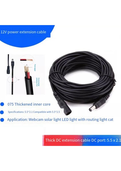 Dc 12V Güç Uzatma Kablosu 5 5x2 1mm Güç Kablosu Cctv Gözetim Kamera Yönlendirici LED Strip Radyo Yazıcısı (Yurt Dışından) fiyatları