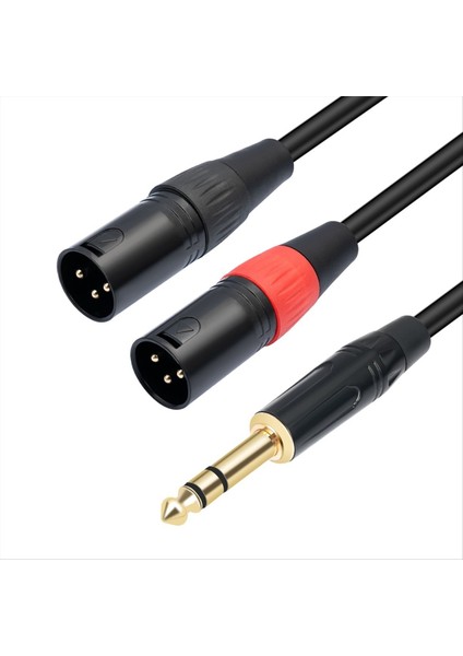 Jack 6 35MM 1/4 Trs Stereo To Double Xlr Erkek Ses Kablosu Uzatma Kablosu Y Strınterter Ses Kablosu 300CM (Yurt Dışından) indirimleri
