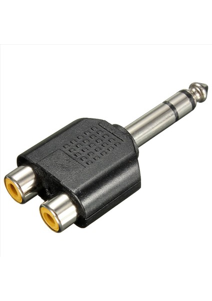 4pcs 6 35MM 1/4 Inç Erkek Stereo Ila 2 Çift Rca Dişi Y Sıfırlayıcı Ses Adaptör Dönüştürücü (Yurt Dışından) fiyatları