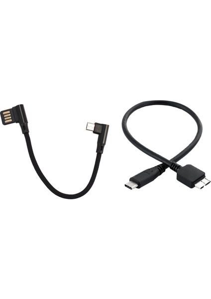 15CM Micro-Usb 5pin Sol ve Telefon V8 ve Sabit Disk Kablosu USB 3 1 Tip C Tipi-Usb 3 0 Micro-B (Yurt Dışından)