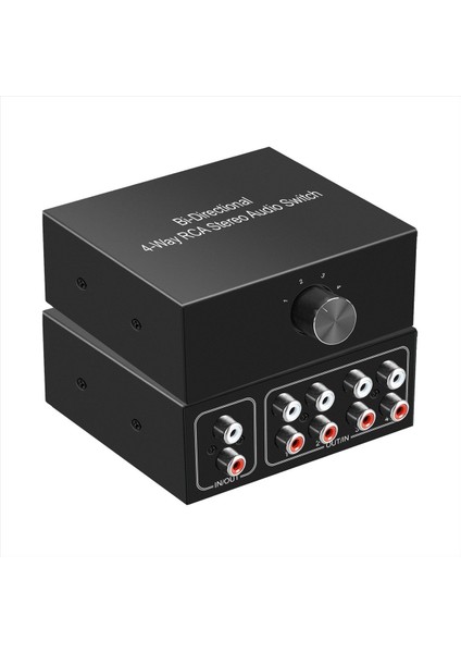 4 Bağlantı Noktası Iki Yönlü Rca Ses Değiştirici Kutusu Ses Döner Anahtar Fişi Tv Oyunu Konsolu Kulaklık Için Ses Ayırıcı Oynat (Yurt Dışından) fiyatları