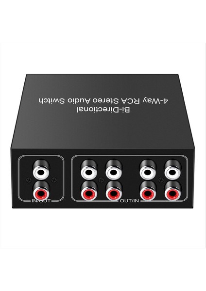 4 Bağlantı Noktası Iki Yönlü Rca Ses Değiştirici Kutusu Ses Döner Anahtar Fişi Tv Oyunu Konsolu Kulaklık Için Ses Ayırıcı Oynat (Yurt Dışından) modelleri