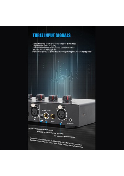 48V Dinamik Mikrofon Kondenser Mikrofon Amplifikatör Sesli 48V Fantom Güç Şarjı Canlı Ses Kartı Hoparlör B (Yurt Dışından) fırsatları