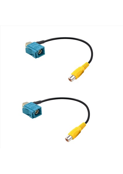 2x Fakra Z Kadından Rca Dişi Video Kablosu Adaptör Araç Ters Arka Görünüm Kamera Adaptör Kabloları Mercedes Benz (B) (Yurt Dışından)