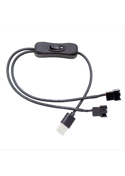 USB Ila 3 Pimli / 4 Pimli Pwm 5V USB Kılıf Fan Güç Adaptör Kablo Kılıfı Fan Adaptör Kablosu Kapalı Anahtar (Yurt Dışından)