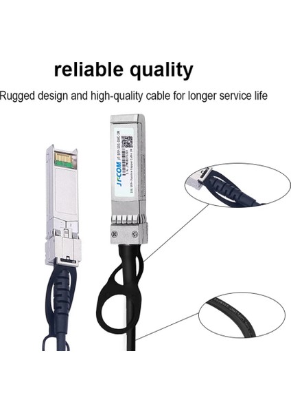 Jt-Com 10GB Sfp+ Dac Twinax Kablosu Pasif SFP-H10GB-CU2M Ubiquiti Intel Mikrotik Netgear D-Link 1metreler Için (Yurt Dışından) fiyatları