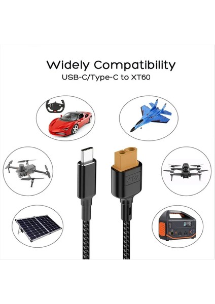 Usb-C TYPE-C-XT60 Şarj Kablosu Pd 100W 20V/5A Tool-Kıtrc M6 M6 M6D M8S Şarj Cihazı Güneş Paneli Için Şarj Kablosu (Yurt Dışından) indirimleri