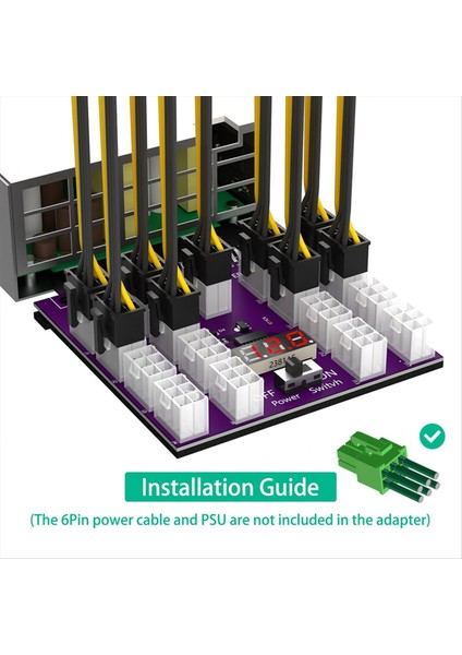 Atx 17 x 6pin Güç Kaynağı Breakout Tahtası Adaptör Dönüştürücü 12V Ethereum Btc Madenciliği (Yurt Dışından) fırsatları