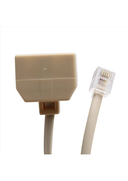 10X Telefon RJ11 Erkek Hattı Çift RJ11 Dişi Jack Filtre Ayırıcı Adaptör (Yurt Dışından)