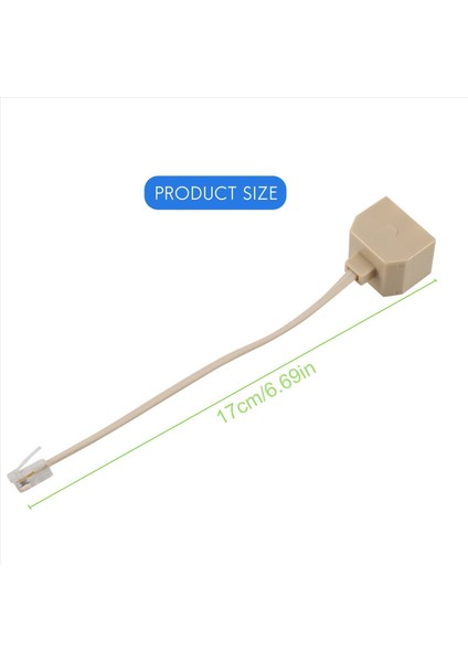 10X Telefon RJ11 Erkek Hattı Çift RJ11 Dişi Jack Filtre Ayırıcı Adaptör (Yurt Dışından) fiyatları