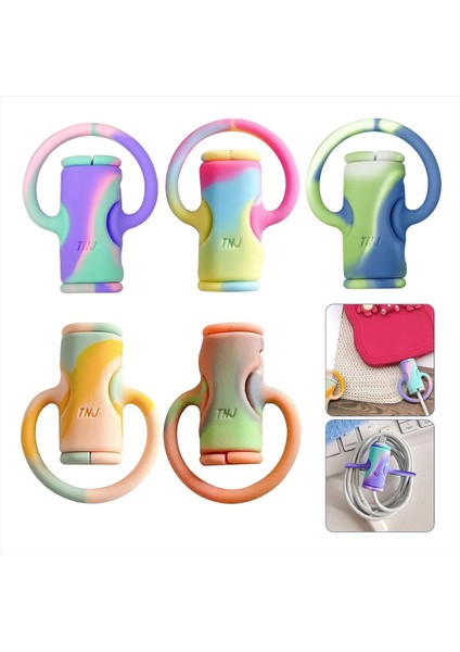 5pcs Sevimli Kablo Koruyucu Silikon Şarj Cihazı Kablo Koruyucusu Tip C/micro-Usb Veri Kablosu Koruyucu Kapak (Yurt Dışından) fiyatları