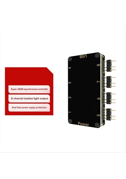 Signalrgb Openrgb Universal 8port 5V 3pin Argb Bilgisayar Pc Kılıfı Soğutma Fanları Işık Şeridi Için Asenkron Denetleyici Hub (Yurt Dışından) fırsatları